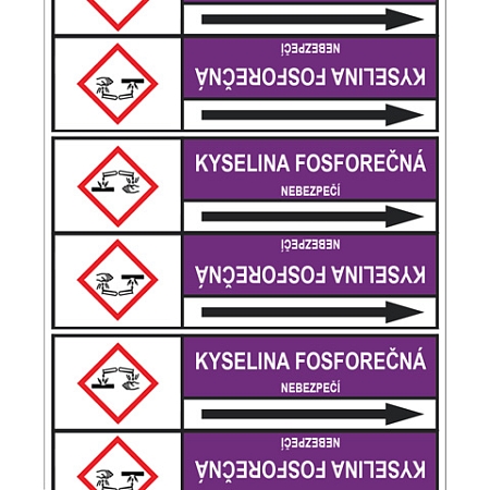 Značení potrubí, kyselina fosforečná